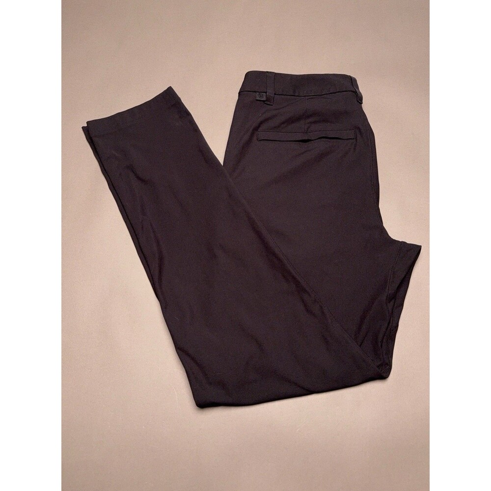Lululemon Chino Pants Mens 28x30 Black Flat Front Commission Performance Slacks